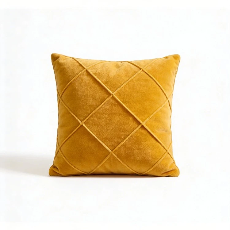 Grid Quilted Golden Holland Velvet Upholstery Fabric suppliers Grid Quilted Golden Holland Velvet Upholstery Fabric suppliers